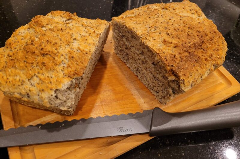 Chia Seed Oatmeal Bread loaf